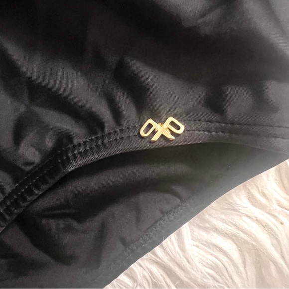 PQ Swim Midnight Gold Braided Black Halter One-Piece Swimsuit! Sz 10! So Chic! - Picture 3 of 6